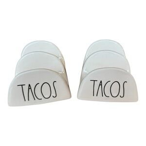 Set of 2 ceramic taco holders by Rae Dunn. NWT